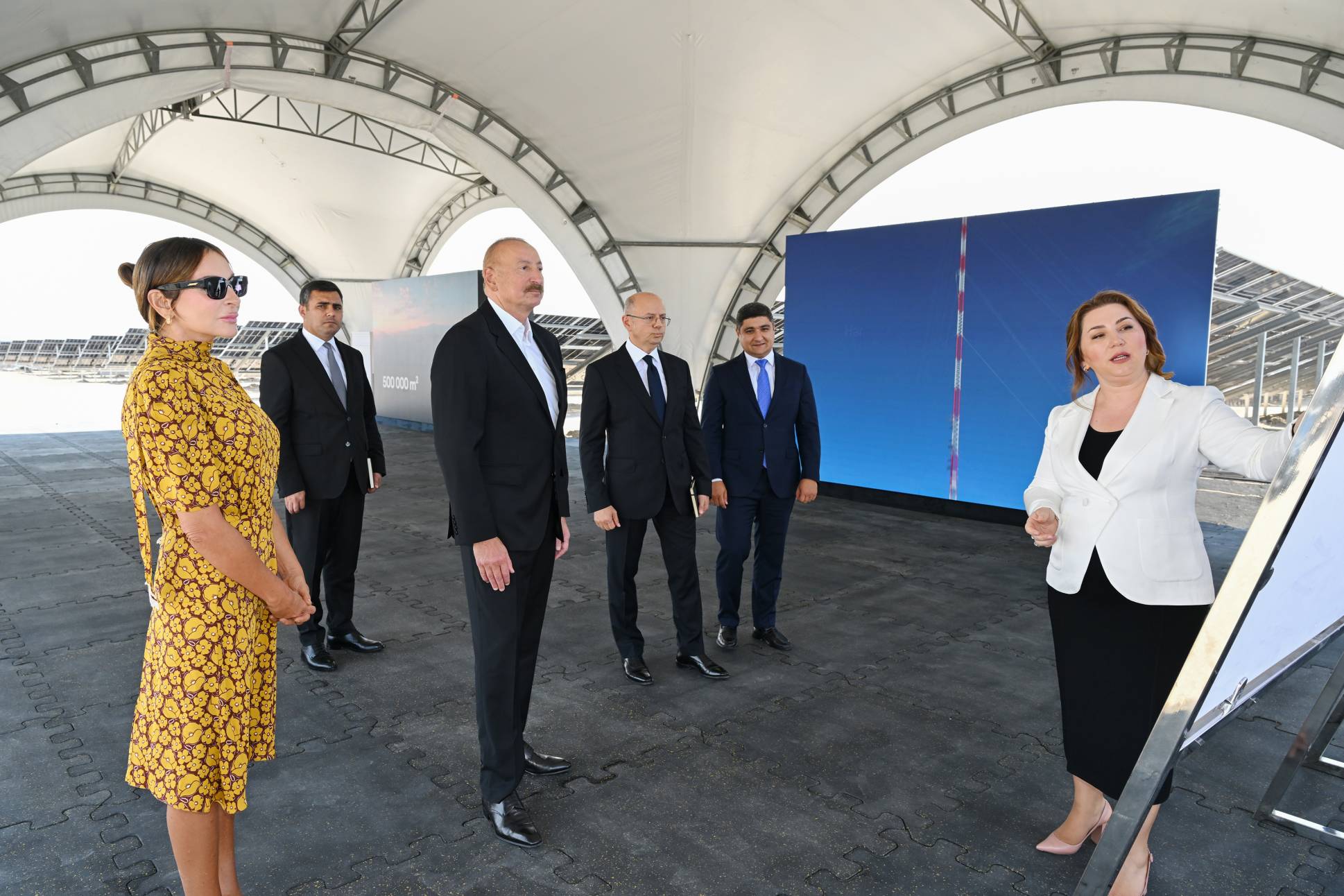 President Ilham Aliyev inspected construction progress of “Shams 1” and “Garbi Ufug” solar power plants in Nakhchivan
