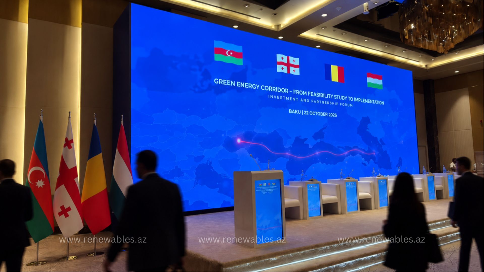Caspian-Black Sea-Europe Green Energy Corridor feasibility study results presented to international investors for first time in Baku