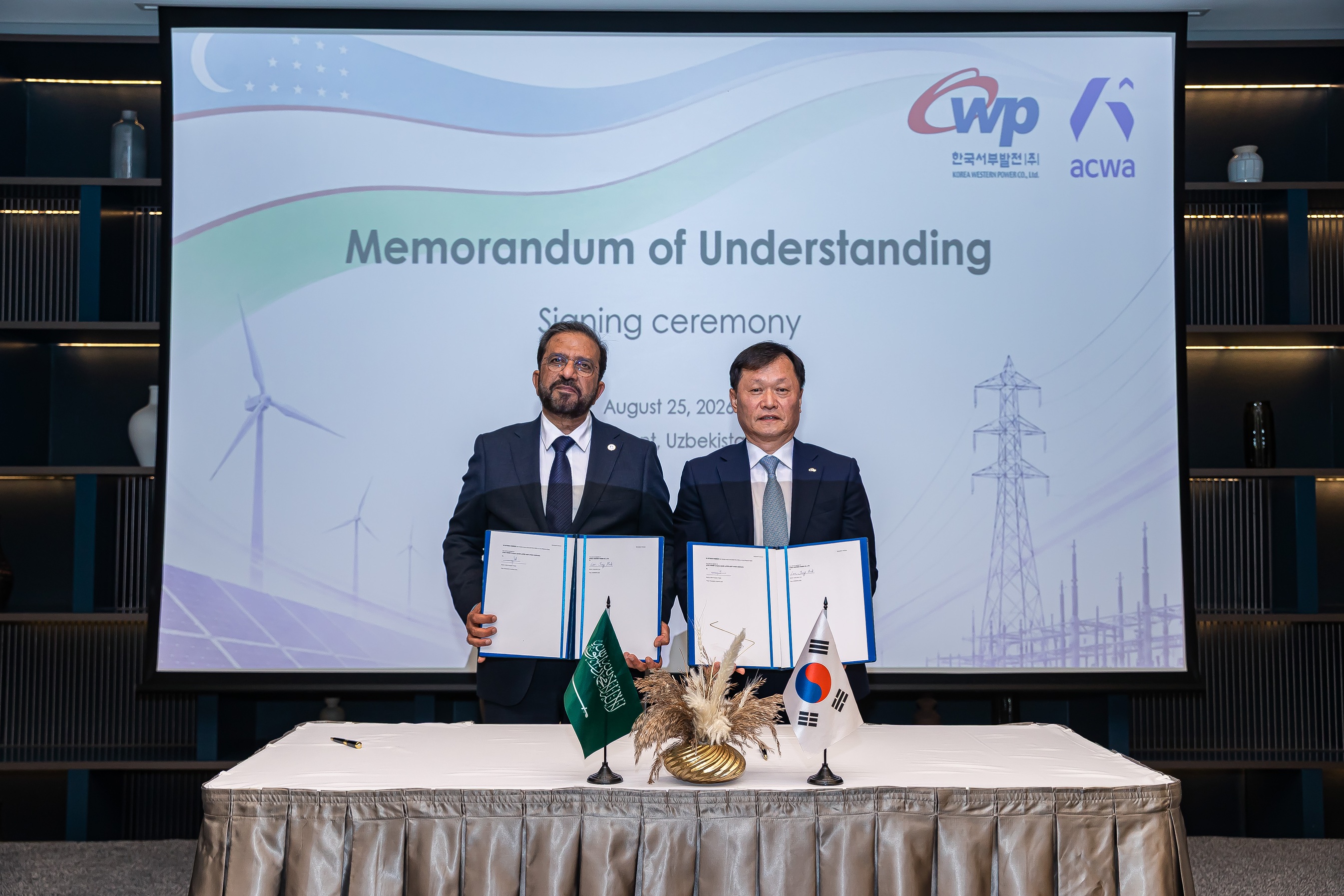 Acwa and KOWEPO sign MoU to explore renewable energy cooperation in Uzbekistan